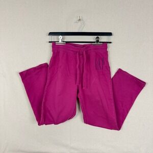 Gap Womens Magenta Pink Straight Leg Fleece Sweatpants Drawstring Small